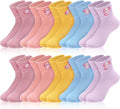 Axolotl 10 Pairs Socks Womens Crew Elastic Ankle Length Cotton Socks Aesthetic Cute Lightweight Low Cut Gifts for Women